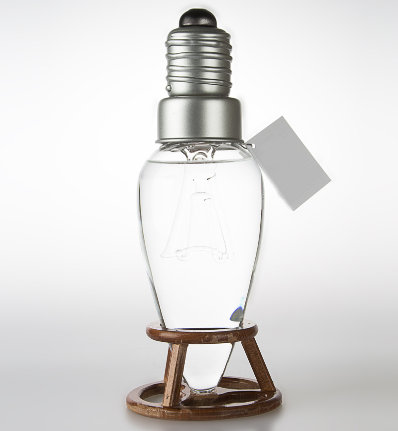 Лампочка бутылка с "Царской" на подставке